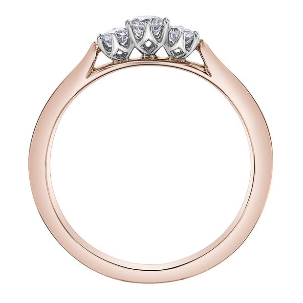 Three-Stone Round Canadian Diamond Engagement Ring
