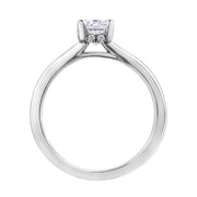 Cushion Canadian Diamond Solitaire Ring with Hidden Halo