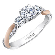 Three-Stone Canadian Diamond Engagement Ring