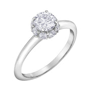 Canadian Diamond Engagement Ring with Underset Halo
