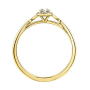 Oval Canadian Diamond Ring with Halo
