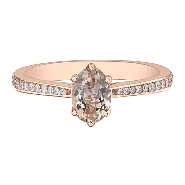 Stunning Morganite and Diamond Ring