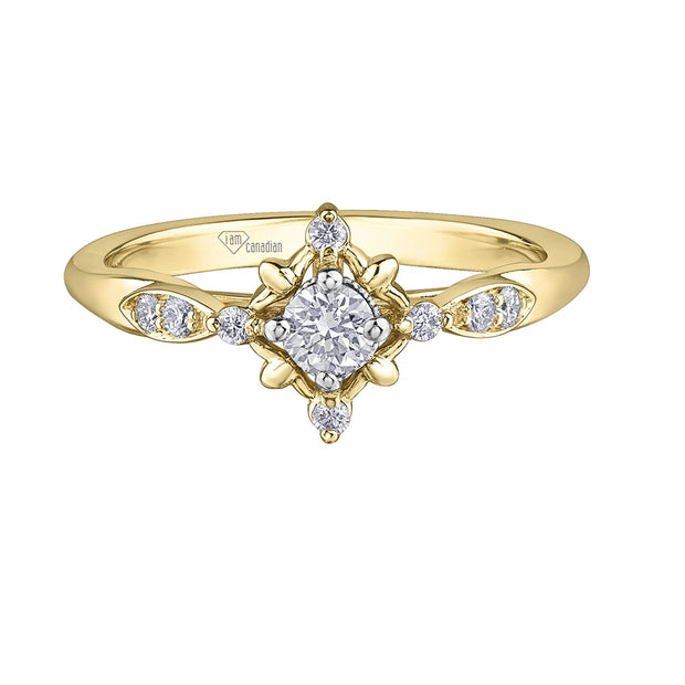 Canadian Diamond Shooting Star Ring