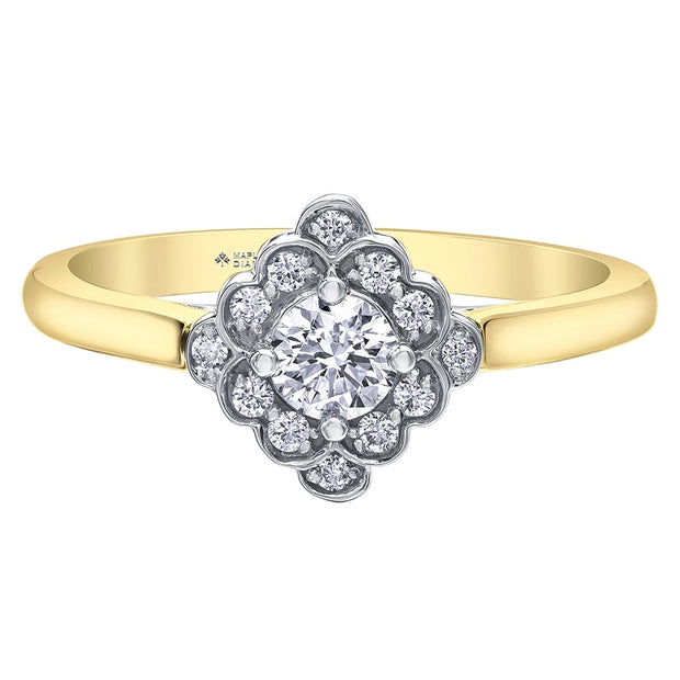 Two-Tone Gold Tides of Love Canadian Diamond Engagement Ring