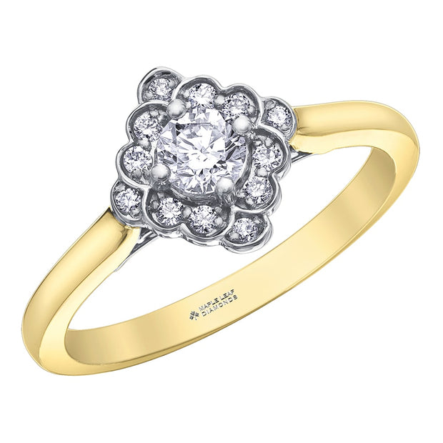 Two-Tone Gold Tides of Love Canadian Diamond Engagement Ring