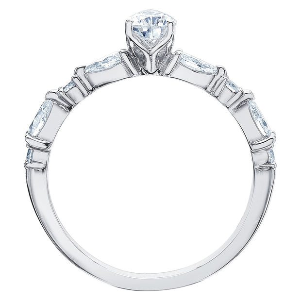 Bague Flammes éternelles avec diamant canadien en forme de poire