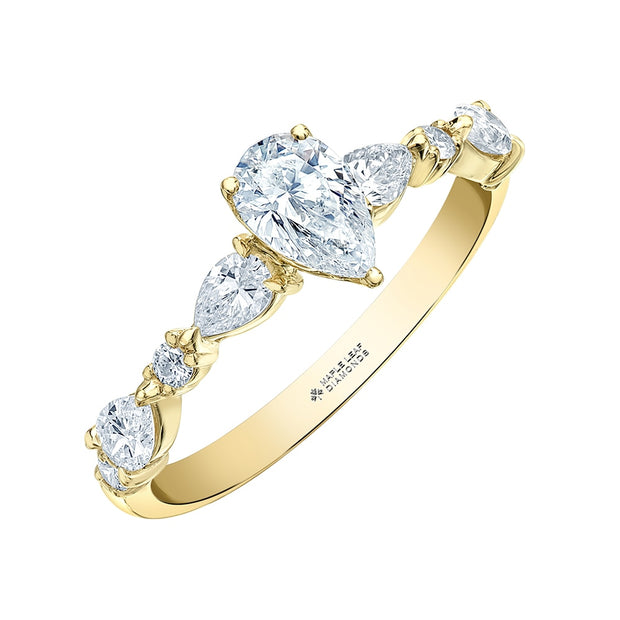 Canadian Pear-Shaped Diamond Engagement Ring