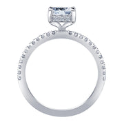 Canadian Princess Diamond Ring with Hidden Halo