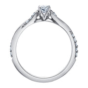 Twisted Oval Canadian Diamond Solitaire Engagement Ring