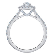 Oval Canadian Diamond Ring with Double Halo