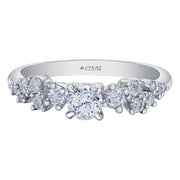 Bague de fiançailles avec diamants canadiens groupés