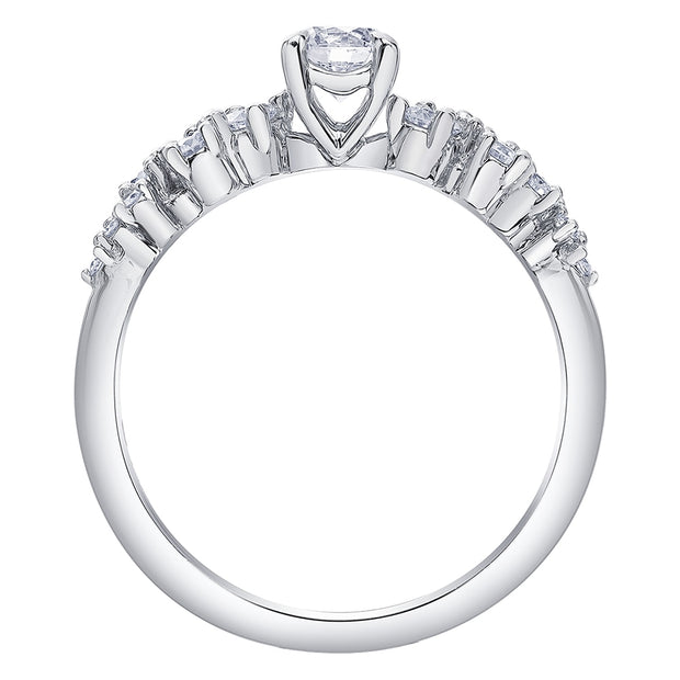 Bague de fiançailles avec diamants canadiens groupés