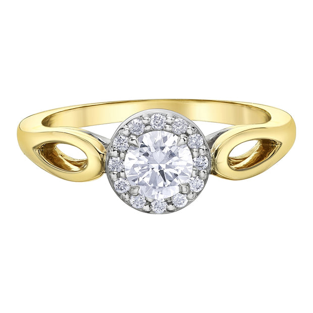Canadian Diamond Ring in Two-Tone Gold