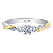 Unique Three-Stone Canadian Diamond Ring