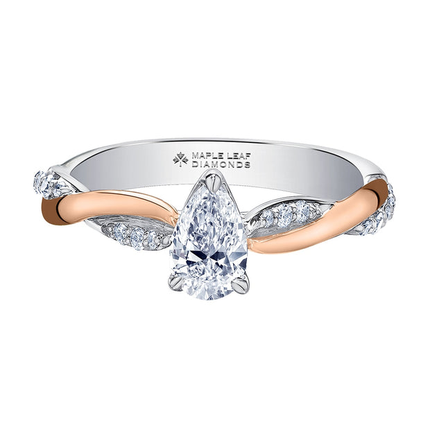 Pear-Shaped Canadian Diamond Engagement Ring