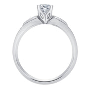 Emerald Cut Canadian Diamond Eternal Flames Ring