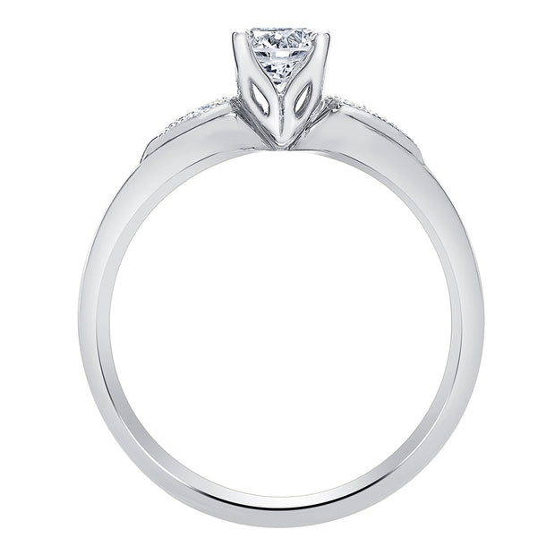 Emerald Cut Canadian Diamond Eternal Flames Ring