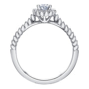 Pear-Shaped Canadian Diamond Ring with Halo