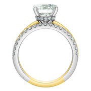 Two-Tone Gold Oval Canadian Diamond Engagement Ring