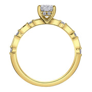 Radiant Cut Canadian Diamond Engagement Ring with Hidden Halo