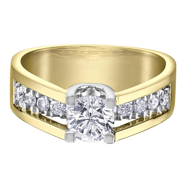 Unique Round Canadian Diamond Engagement Ring