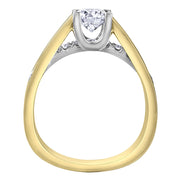 Unique Round Canadian Diamond Engagement Ring