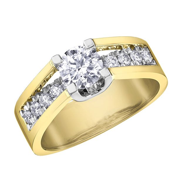 Unique Round Canadian Diamond Engagement Ring