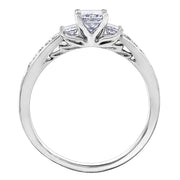 Three-Stone Princess Cut Canadian Diamond Ring