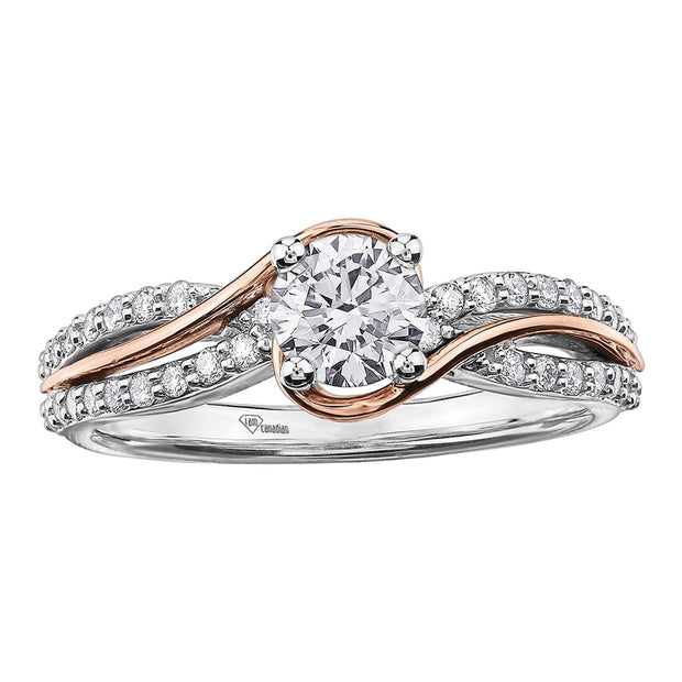 Two-Tone Gold Canadian Diamond Engagement Ring