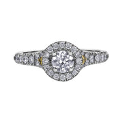 Canadian Diamond Engagement Ring with Fancy Yellow Diamonds