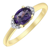 Amethyst and Diamond Ring