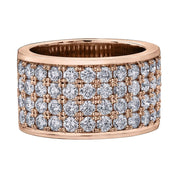 Pavé Canadian Diamond Ring in Rose Gold