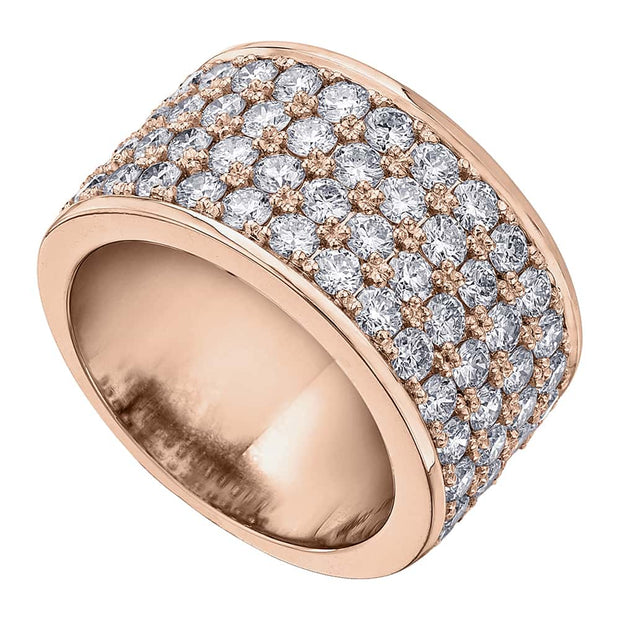 Pavé Canadian Diamond Ring in Rose Gold