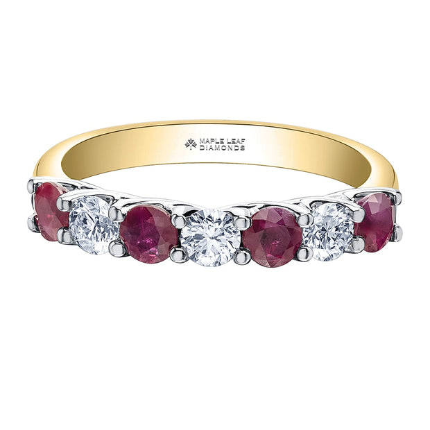 Gemstone and Canadian Diamond Band