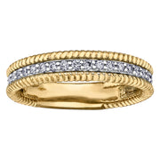 Canadian Diamond Half-Eternity Band in Two-Tone Gold