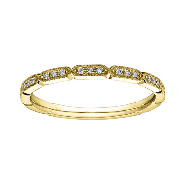 Milgrain Detailed Diamond Band