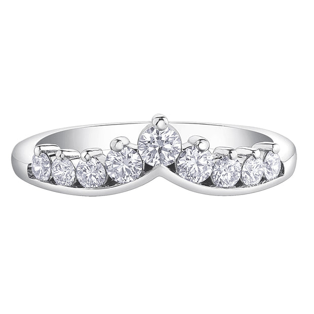 Alliance de diamants inspirée du diadème