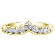 Alliance de diamants inspirée du diadème