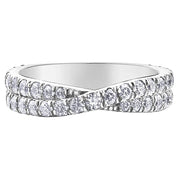 Crossover Wedding Band with Canadian Diamonds
