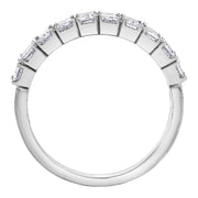 Emerald Cut Diamond Half-Eternity Band