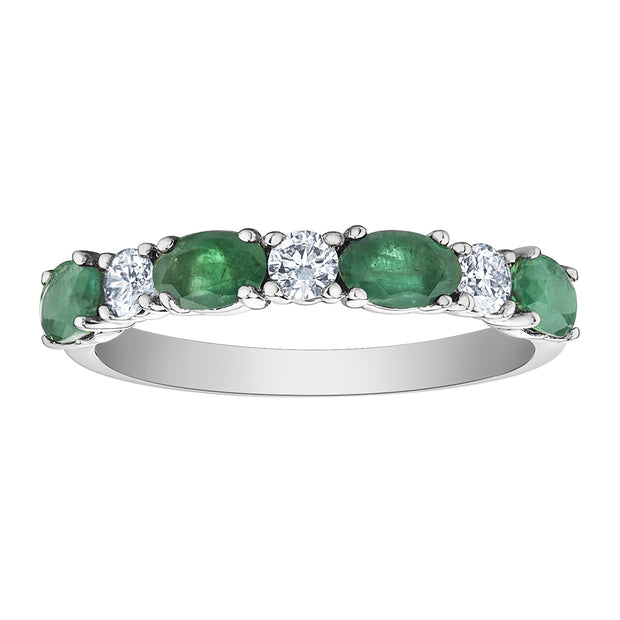 Emerald and Canadian Diamond Band