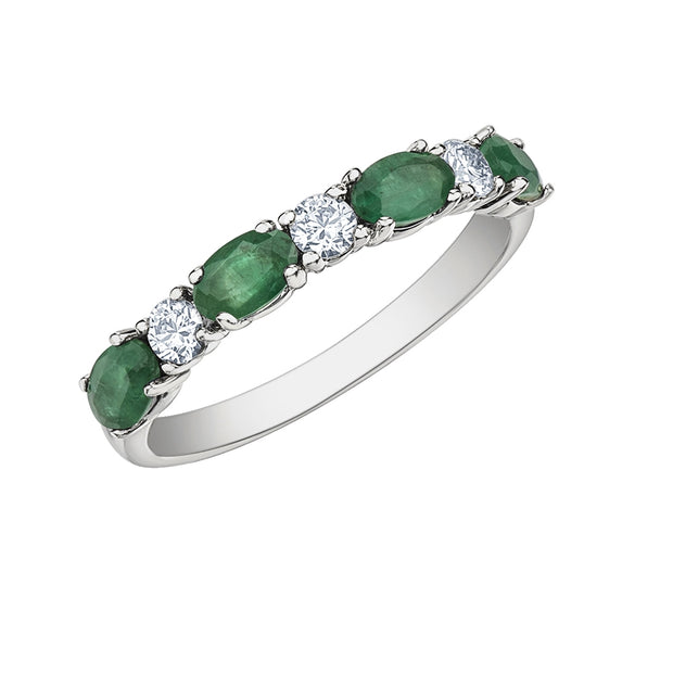 Emerald and Canadian Diamond Band