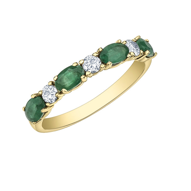 Emerald and Canadian Diamond Band