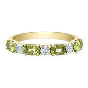 Bague péridot et diamant canadien