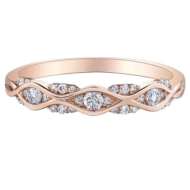 Unique Rose Gold and Canadian Diamond Band