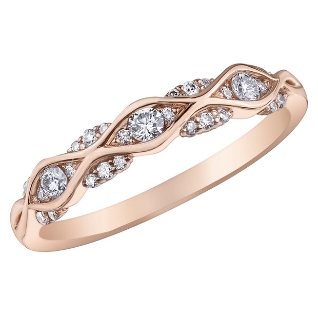 Unique Rose Gold and Canadian Diamond Band