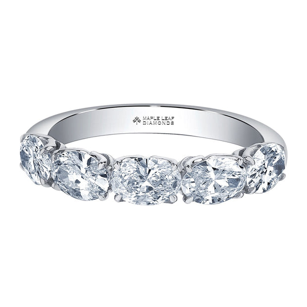 Oval Canadian Diamond Half Eternity Band