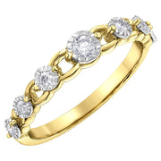 Illusion Set Diamond Chain-Link Ring