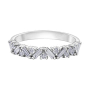 Vintage-Inspired Baguette Diamond Half-Eternity Ring