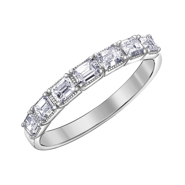 Emerald Cut Diamond Half-Eternity Band